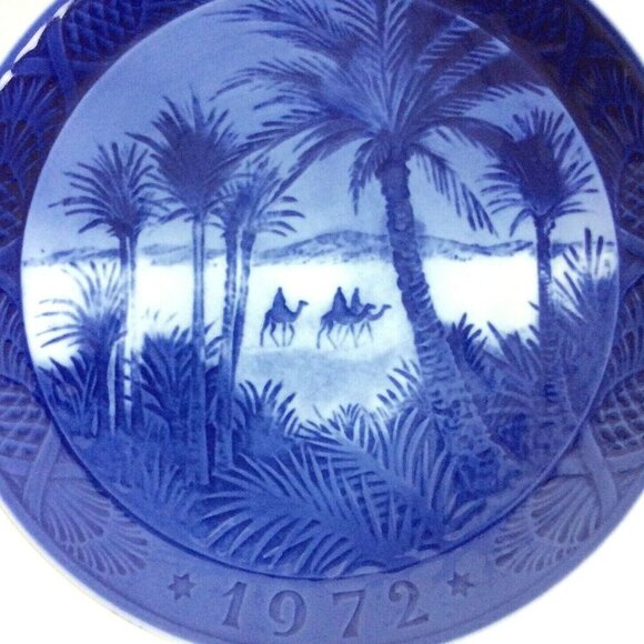Royal Copenhagen Christmas Plate 1972 Østerland In The Desert By Kai Lange - Picture 2 of 4